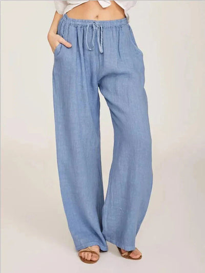 Clara | Wide-Leg Linen and Cotton Pants