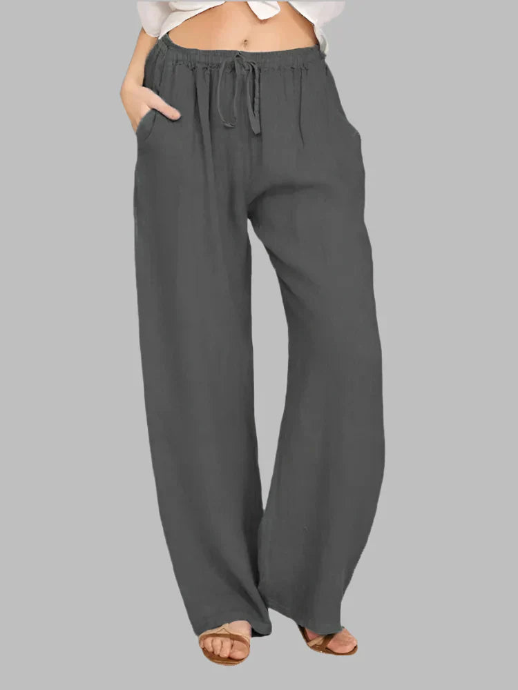 Clara | Wide-Leg Linen and Cotton Pants