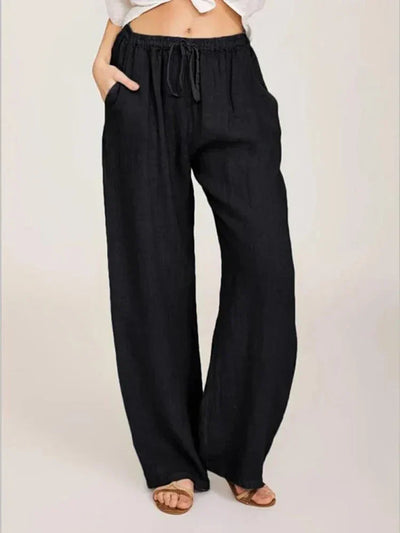 Clara | Wide-Leg Linen and Cotton Pants